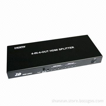 HDMI Switch, 4 -in 4-out, Supports 3D at 1080p